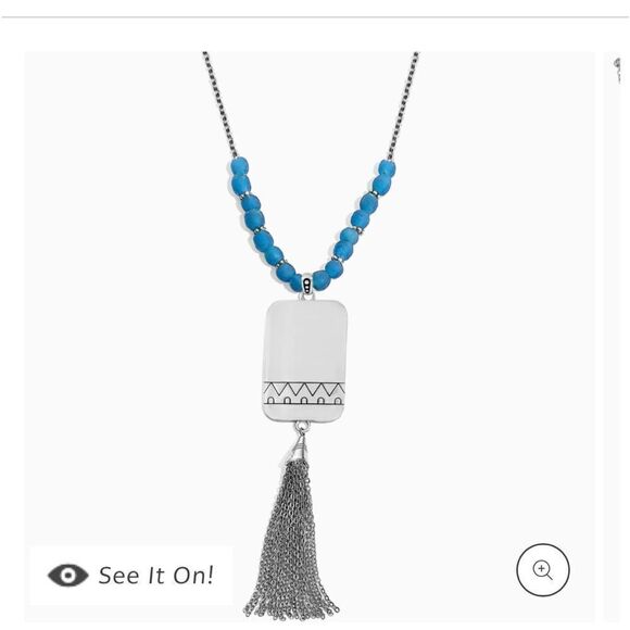 Brighton Africa Stories Etched Beaded Necklace NWT - Picture 9 of 11